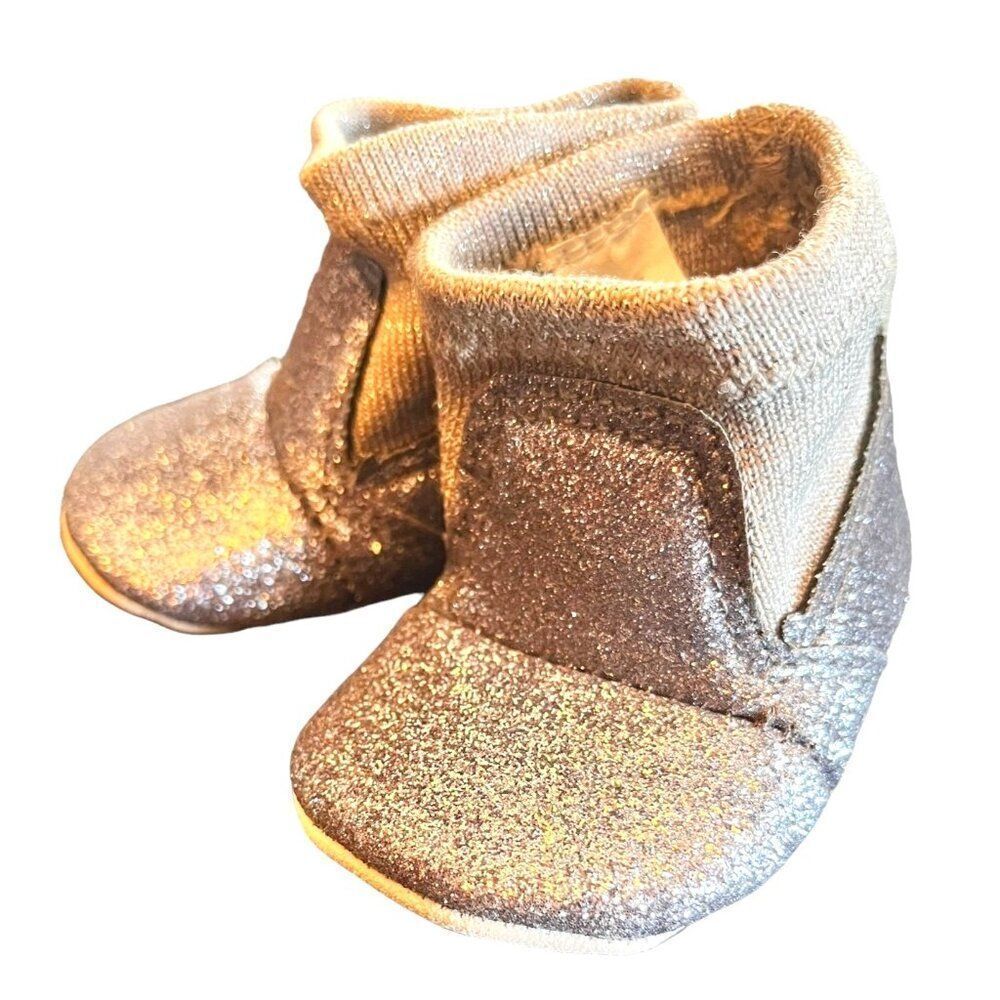 Little Me Blue Glitter‎ Booties NWOT Size 1